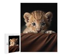 500 PCS Jigsaws for Adults Puzzle Adorable Lion Cub Portrait Puzzles for Teenagerss Birthday Present Help The Brain Exercise Challenging Game Gifts 500 PCS
