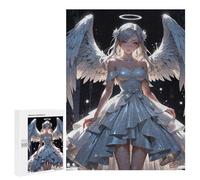 500 PCS Jigsaws for Adults Puzzle Angel in White Dress Puzzles for Teenagerss Birthday Present Help The Brain Exercise Challenging Game Gifts 500 PCS