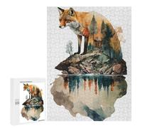 500 PCS Jigsaws for Adults Puzzle Animal Fox Puzzles for Adults Hands-on Game Hand Speed Race Great Gift for Gaming 500 PCS