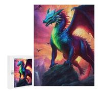 500 PCS Jigsaws for Adults Puzzle Apocalyptic Magical Dragon Puzzles for Adults Toy Wall Decor Enhance Memory Gifts for Friends And Family 500 PCS