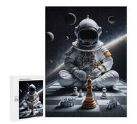 500 PCS Jigsaws for Adults Puzzle Astronaut in Space Playing Chess Puzzle for Adults Family Game Difficult Challenge Gifts for Friends And Family 500 PCS