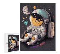 500 PCS Jigsaws for Adults Puzzle Astronaut with Cheese Helmet Jigsaw Puzzle Hands-on Game But Fun And Humorous Birthday Present, Gifts, 500 PCS