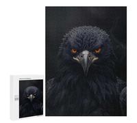 500 PCS Jigsaws for Adults Puzzle Bald Eagle in Black Smoke Jigsaw for Adults Fun Games Presents for Women Challenging To Complete 500 PCS