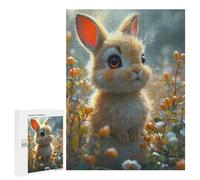 500 PCS Jigsaws for Adults Puzzle Beautiful Bunny Cartoon Puzzles for Teenagerss Birthday Present Help The Brain Exercise Challenging Game Gifts 500 PCS
