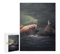 500 PCS Jigsaws for Adults Puzzle Big Fish Jigsaw for Adults Fun Games Presents for Women Challenging To Complete 500 PCS