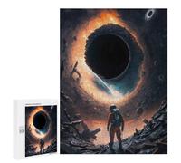 500 PCS Jigsaws for Adults Puzzle Black Hole's Edge Astronaut's Journey Jigsaw Puzzle Hands-on Game But Fun And Humorous Birthday Present, Gifts, 500 PCS