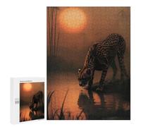 500 PCS Jigsaws for Adults Puzzle Cheetah Oasis Adult Jigsaw Relax Games Difficult Challenge Challenging To Complete 500 PCS