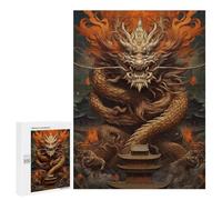 500 PCS Jigsaws for Adults Puzzle Chinese Dragon Pagoda Artwork Jigsaw Puzzles for Adults For Family Fun for Birthday, Chrismas Unique Challenge Game 500 PCS