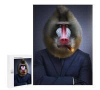 500 PCS Jigsaws for Adults Puzzle Classy Cool Baboon Jigsaw for Adults Fun Games Presents for Women Challenging To Complete 500 PCS