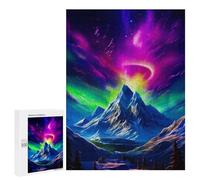 `500 PCS Jigsaws for Adults Puzzle Colorful Aurora Mountain Landscape Adult Jigsaw Puzzle Toy Wall Decor Wall Art Challenging To Complete 500 PCS