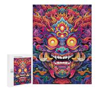 500 PCS Jigsaws for Adults Puzzle Colorful Demon Mask Art Print Jigsaw Puzzles for Adults For Family Fun for Birthday, Chrismas Unique Challenge Game 500 PCS