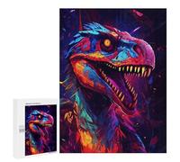 500 PCS Jigsaws for Adults Puzzle Colorful Dinosaur Head Artwork Jigsaw Puzzle Hands-on Game But Fun And Humorous Birthday Present, Gifts, 500 PCS