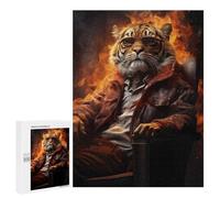 500 PCS Jigsaws for Adults Puzzle Cool Old Lion Animal Art Jigsaws for Adults Fun Games Stress Reliever Challenging To Complete 500 PCS