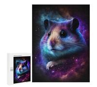 500 PCS Jigsaws for Adults Puzzle Cosmic Hamster Art Print-1 Puzzles for Teenagerss Birthday Present Help The Brain Exercise Challenging Game Gifts 500 PCS