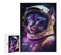 500 PCS Jigsaws for Adults Puzzle Cosmic Leopard Astronaut Puzzles for Adults Family Games Staycation Kill Time Challenging To Complete 500 PCS