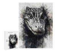500 PCS Jigsaws for Adults Puzzle Crocodile King Watercolor Jigsaw for Adults Fun Games Presents for Women Challenging To Complete 500 PCS