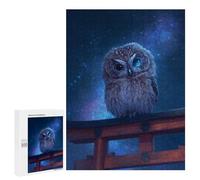 500 PCS Jigsaws for Adults Puzzle Cute Owl on Torii Gate Japan Puzzles for Adults Toy Wall Decor Enhance Memory Gifts for Friends And Family 500 PCS