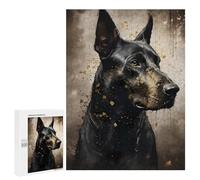 500 PCS Jigsaws for Adults Puzzle Doberman Pinscher Dog Jigsaws for Adults Fun Games Stress Reliever Challenging To Complete 500 PCS