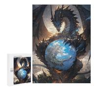 500 PCS Jigsaws for Adults Puzzle Dragon Holding Earth Adult Jigsaw Relax Games Difficult Challenge Challenging To Complete 500 PCS