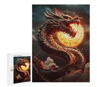 500 PCS Jigsaws for Adults Puzzle Dragon Moon Rising -2 Adult Jigsaw Relax Games Difficult Challenge Challenging To Complete 500 PCS