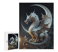 500 PCS Jigsaws for Adults Puzzle Dragon Moonlit Majesty -3 Jigsaw Puzzle Hands-on Game But Fun And Humorous Birthday Present, Gifts, 500 PCS