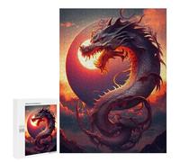 500 PCS Jigsaws for Adults Puzzle Dragon Sunset Artwork Adult Jigsaw Relax Games Difficult Challenge Challenging To Complete 500 PCS
