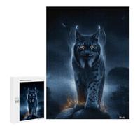 500 PCS Jigsaws for Adults Puzzle Ember Lynx - Silent Flame of The Shadow Realm Jigsaw for Adults Fun Games Presents for Women Challenging To Complete 500 PCS