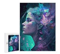 500 PCS Jigsaws for Adults Puzzle Enchanted Floral Portrait -3 Puzzle for Adults Family Game Difficult Challenge Gifts for Friends And Family 500 PCS