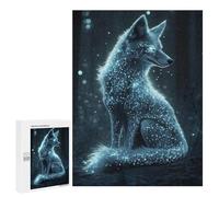 500 PCS Jigsaws for Adults Puzzle Enchanted Glowing Wolf in Forest Jigsaw Puzzles for Adults For Family Fun for Birthday, Chrismas Unique Challenge Game 500 PCS