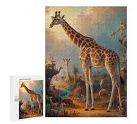 500 PCS Jigsaws for Adults Puzzle Fantastic Giraffe Jigsaws for Adults Fun Games Stress Reliever Challenging To Complete 500 PCS
