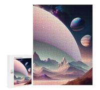 500 PCS Jigsaws for Adults Puzzle Fantasy Planet Orbiting Puzzles for Adults Hands-on Game Hand Speed Race Great Gift for Gaming 500 PCS