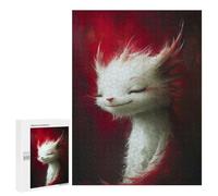 500 PCS Jigsaws for Adults Puzzle Fantasy White Cat Artwork Jigsaw Puzzles for Adults For Family Fun for Birthday, Chrismas Unique Challenge Game 500 PCS