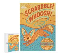 500 PCS Jigsaws for Adults Puzzle Fennec Fox Sand-Surf Jigsaws for Adults Fun Games Stress Reliever Challenging To Complete 500 PCS