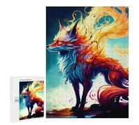 500 PCS Jigsaws for Adults Puzzle Flame Fox Fantasy Art -1 Adult Jigsaw Relax Games Difficult Challenge Challenging To Complete 500 PCS