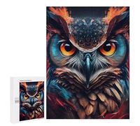 500 PCS Jigsaws for Adults Puzzle Flaming Owl Portrait Adult Jigsaw Relax Games Difficult Challenge Challenging To Complete 500 PCS
