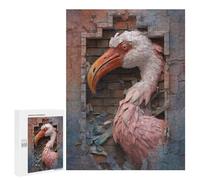 500 PCS Jigsaws for Adults Puzzle Flamingo Breaking Through Wall-1 Jigsaw Puzzle Hands-on Game But Fun And Humorous Birthday Present, Gifts, 500 PCS