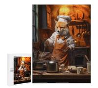 500 PCS Jigsaws for Adults Puzzle Fox Cooking Kitchen Funny Puzzles for Adults Hands-on Game Hand Speed Race Great Gift for Gaming 500 PCS