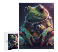 500 PCS Jigsaws for Adults Puzzle Frog Astronaut in Space-4 Adult Jigsaw Relax Games Difficult Challenge Challenging To Complete 500 PCS