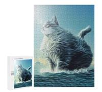 500 PCS Jigsaws for Adults Puzzle Funny Fat Cat Jigsaw for Adults Fun Games Presents for Women Challenging To Complete 500 PCS