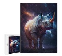 500 PCS Jigsaws for Adults Puzzle Galactic Rhino Cosmic Wonder -1 Puzzles for Teenagerss Birthday Present Help The Brain Exercise Challenging Game Gifts 500 PCS