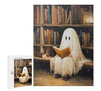 500 PCS Jigsaws for Adults Puzzle Ghost Reading Book in Library Jigsaw Puzzles for Adults For Family Fun for Birthday, Chrismas Unique Challenge Game 500 PCS