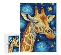 500 PCS Jigsaws for Adults Puzzle Giraffe Starry Night Puzzle for Adults Family Game Difficult Challenge Gifts for Friends And Family 500 PCS
