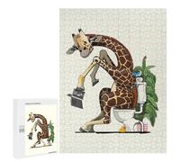 500 PCS Jigsaws for Adults Puzzle Giraffe Using The Toilet Puzzle for Adults Family Game Difficult Challenge Gifts for Friends And Family 500 PCS