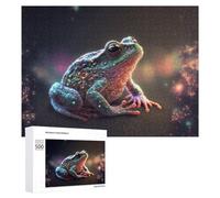 `500 PCS Jigsaws for Adults Puzzle Glowing Cosmic Frog-2 Adult Jigsaw Puzzle Toy Wall Decor Wall Art Challenging To Complete 500 PCS
