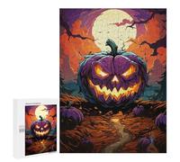 500 PCS Jigsaws for Adults Puzzle Halloween Pumpkin Full Moon Puzzles for Adults Toy Wall Decor Enhance Memory Gifts for Friends And Family 500 PCS