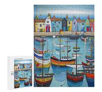 500 PCS Jigsaws for Adults Puzzle Harbor Life A Colorful Scene Puzzle for Adults Family Game Difficult Challenge Gifts for Friends And Family 500 PCS