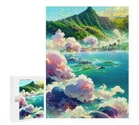 `500 PCS Jigsaws for Adults Puzzle Island Paradise Skyline Adult Jigsaw Puzzle Toy Wall Decor Wall Art Challenging To Complete 500 PCS