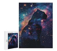 500 PCS Jigsaws for Adults Puzzle Jaguar Silhouette Galaxy Puzzles for Adults Hands-on Game Hand Speed Race Great Gift for Gaming 500 PCS