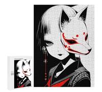 500 PCS Jigsaws for Adults Puzzle Japan Mask Jigsaws for Adults Fun Games Stress Reliever Challenging To Complete 500 PCS