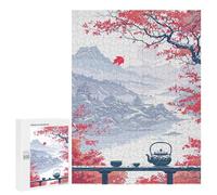 500 PCS Jigsaws for Adults Puzzle Japanese Tea Ceremony Landscape Puzzle for Adults Family Game Difficult Challenge Gifts for Friends And Family 500 PCS